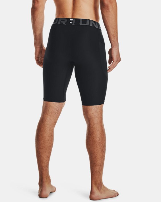 Men's HeatGear® Pocket Long Shorts in Black image number 1